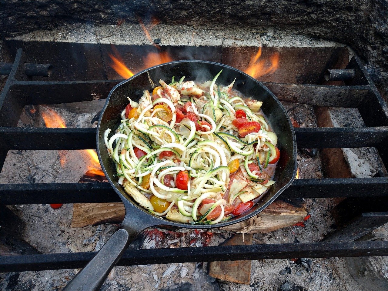 campfire, cooking, camping, skillet, fireplace, outdoor, skillet, skillet, skillet, skillet, skillet